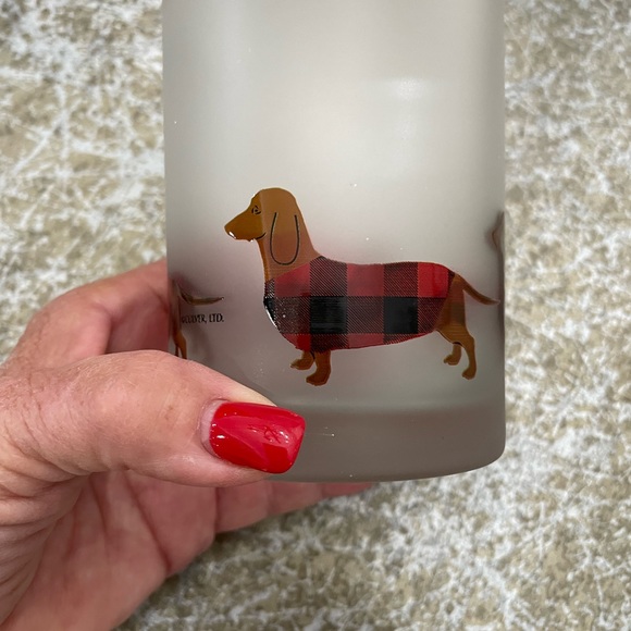 ALBERTO CULVER “CHRISTMAS DACHSUND” OLD FASHION BAR GLASSES - Picture 6 of 7